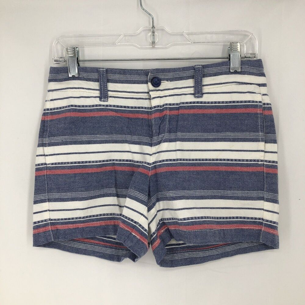 Khakis By GAP The 4 Inch Shorts Blue White Red Stripe Shorts 973086 0 (29x4)